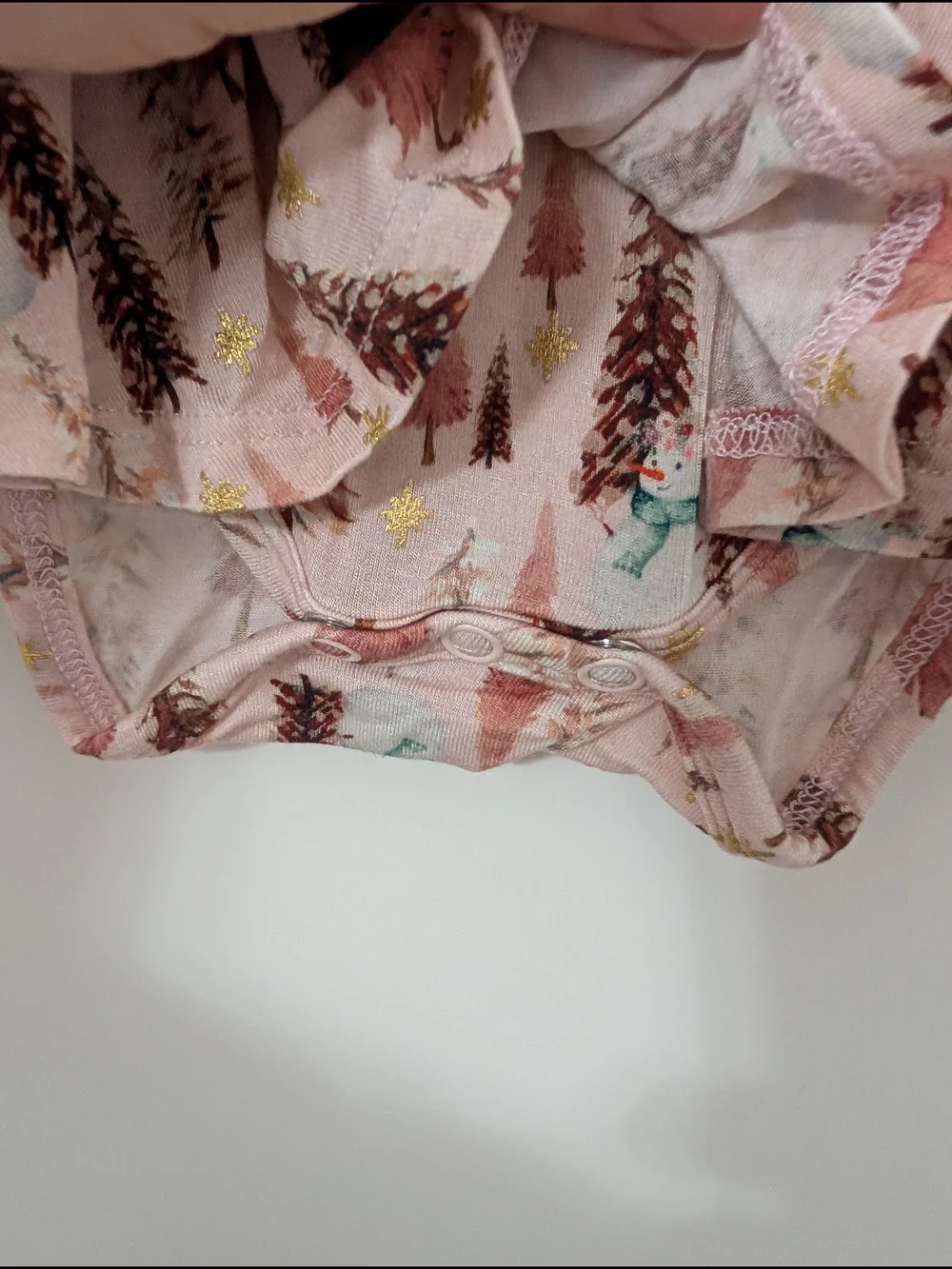 Posh Peanut Pink Christmas Tree Long Sleeve Twirl Bodysuit